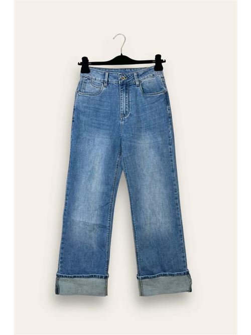 Jeans con risvolto LOVEme | TD-10702/Blue Jeans Chiaro